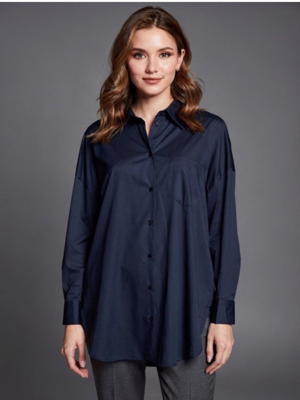 ZARA Oversized 100% Cotton Black Button Down Shirts Long Cuffed Sleeves NWT